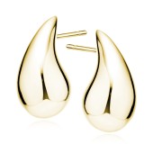 Cercei argint placati cu aur galben Drop 25 mm DiAmanti Z2041EG25-DIA